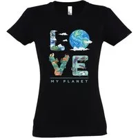 Youth Designz T-Shirt Love My Planet Damen Shirt mit trendigem Frontprint