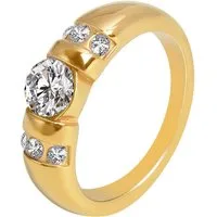 Adelia´s Fingerring Damen Ring aus Edelstahl mit Zirkonia