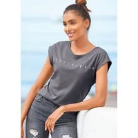 Venice Beach Kurzarmshirt mit Logoprint vorne, T-Shirt aus Baumwolle, sportlich-casual, Basic