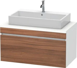 Duravit DuraStyle Konsolenwaschtischunterbau wandhängend Nussbaum & Weiß Matt 1000x548x512 mm - DS53 DS531407918