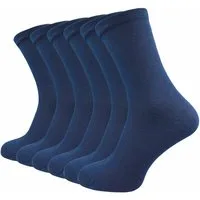 GAWILO Diabetikersocken für Herren - Ohne Gummibund & ohne Naht - Extra weiter Komfort-Bund (6 Paar) Venensocke für Diabetiker mit viel Baumwolle - feines Maschenbild