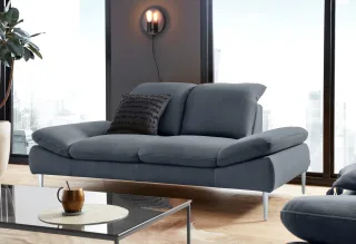 W.SCHILLIG 2-Sitzer "enjoy&MORE" mit Sitztiefenverstellung, Füße Chrom glänzend, Breite 202 cm