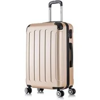 Flexot Hartschalen-Trolley F-2045 Kofferset, 360° Rollen, robuster Reisekoffer, Bordcase, 4 Rollen, Robuster und moderner Koffer mit vier 360° Rollen und Zahlenschloss