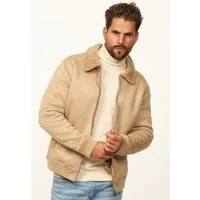 OneRedox Blouson als Weiche Übergangsjacke in Lammfell-Optik Herren Blousonjacke als Winterjacke Bomberjacke