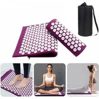 HEYHIPPO Akupressurmatte Akupressurmatte 39×65 cm mit Kissen und Tasche, Yoga Massage Set (Yogamatte mit Akupressurkissen für Yoga, Meditation und Stressabbau), Fördert Entspannung,lindert Verspannungen und regt die Durchblutung an