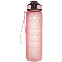 Botells Trinkflasche Sport Trinkflasche, Motivation, Wasserflasche + Strohhalm & Shakerball, Trinke während deiner Aktivität, leicht, auslaufsicher, motivierend