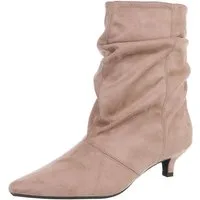 Ital-Design Damen Stiefelette mit Absatz und Spitzer Form Stiefelette (92268835) Pfennig-/Stilettoabsatz Stiefeletten in Hellbraun