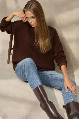 Gemütlicher Rundhals-Strickpullover