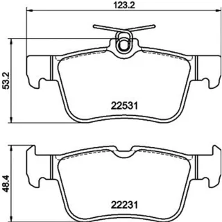 Hella Bremsbel?ge hinten Ford Galaxy Kuga Mondeo S-Max