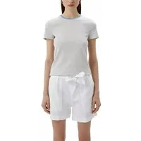 Lauren Ralph Lauren T-Shirt T-Shirt Bluse Streifen Shirt Striped Top Rundhalsausschnitt, Label-Stickerei am Saum