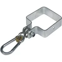 Wickey Spielturm-Erweiterung Schaukelschelle mit Karabiner 9x9 cm Vierkant - Perfekt für Spieltürme, (Inkl. Schraube, Mutter & Kunststoffgleitscheibe + Karabinerhaken vormontiert – drehbar & belastbar, Komplett vormontiert – sofort einsatzbereit - Mo