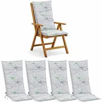 BURI Hochlehnerauflage Hochlehner Auflagen Sitzkissen Polster für Sessel Gartenstuhl Kissen, (4 St)