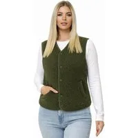 Worldclassca Fellimitatweste Worldclassca Teddy Weste Warm Kuschelig Kurz Herbst Winter Ärmellos Neue Kollektion - Stilvolle und gemütliche Mode für Damen