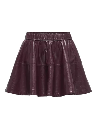 ONLY - ONLJACKY HW FAUX LEATHE SKATER SKIRT PNT mauve wine - Gr. - XS