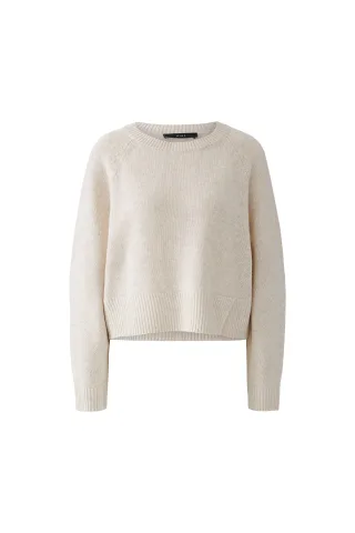 Oui - Pullover light beige mel - Gr. - 42