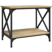 vidaXL Couchtisch Beistelltisch Sonoma-Eiche 55x38x45 cm Holzwerkstoff (1-St)