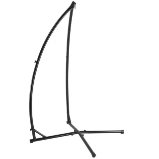 casa.pro Hängesesselgestell, Schwarz, Metall, 110x205x110 cm, Gartenmöbel, Hängematten