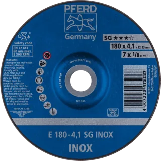 PFERD TOOLS Schruppscheibe E Leistungslinie SG INOX für Edelstahl - 62217432