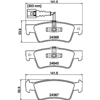 Hella Bremsbel?ge hinten VW Transporter T5