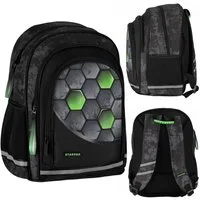 Sarcia.eu Schulrucksack Football schwarzer Jugendrucksack, 40x29x20 cm, gepolstert