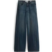OPUS Weite Jeans MIVA SPIRIT aus Dry Indigo® Mid Rise Wide Leg, Long, Crinkle-Effekte