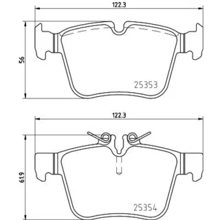 Hella Bremsbel?ge hinten Mercedes C-Klasse W205