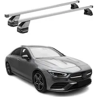 OMAC Dachträger Menabo Stahl Gepäckträger für Mercedes CLA C118 2019-2025 Grau (2-St), Wasserbeständig,Abnehmbar,Multifunktional,Leichtgewichtig
