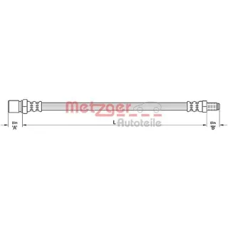 Metzger Bremsschlauch Fiat Panda 169