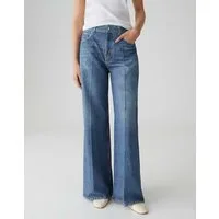 OPUS PANTS Stoffhose CAPRIA CRUISE Palazzo Sweat Pants in Denim Look Fließender Schnitt mit modischem Denimprint