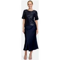 Vera Mont Kurzarmshirt Damen mit Flügelärmeln (1-tlg) Pailletten