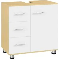 EUGAD Waschbeckenunterschrank (1-St) Badezimmerschrank, mit 3 Schubladen, mit 2 Fächern, Holzwerkstoff