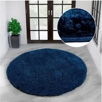 OTTO home Teppich Shaggy 30, rund, Höhe: 30 mm, Teppich in Uni-Farben, besonders weich und kuschelig, Wohnzimmer