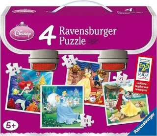 Ravensburger Puzzlekoffer 07376 - Disney Princess: 4 Prinzessinnen [2x64 und 2x81 Teile]
