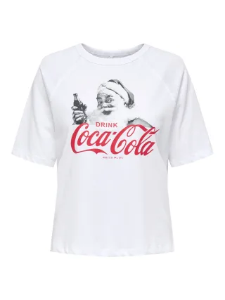 ONLY - ONLCOCA COLA XMAS S/S TOP JRS White - Gr. - XS