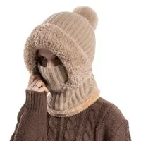 Blusmart Turbanmütze Winter-Radmütze/Warme Mütze (Wärmiger, dicker Strickschal/Winddichte Mütze, Winddicht, warm, ideal für Sport) Unisex-Wintersportmütze
