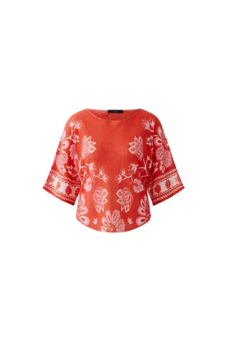 Oui - Pullover red rose - Gr. - 42