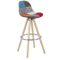 Woltu Barhocker (1 St), Barstuhl aus Kunststoff, Design Stuhl Holzgestell
