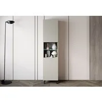 Home affaire Vitrine Phuket, Moderner Wohnschrank mit LED-Beleuchtung und Glasboden (1-St) Verstellbare Einlegeböden für flexible Aufbewahrung