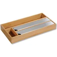 KESPER® Folienspender mit 4 Fächern, 2 davon mit Abreißkanten, (1-St), für Backpapier, Alufolie, Frischhatlefolie und Kleinteile