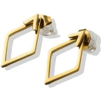 Firetti Paar Ohrstecker Schmuck Geschenk Edelstahl Ohrschmuck Ohrringe Raute, Made in Germany