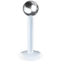 viva-adorno Piercing-Set Labret Lippenpiercing Bioflex Edelstahl Kugel Madonna Stecker, Lippe Tragus Wange