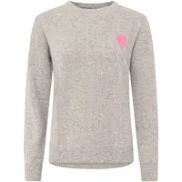 Zwillingsherz Kaschmirpullover 100% Kaschmir Pullover mit Herz
