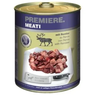 PREMIERE Meati Nassfutter Hund, Adult, Rentier 12x800 g