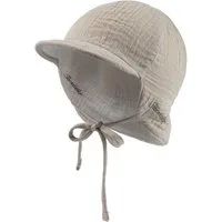 Sterntaler® Schirmmütze UV-Schutz 50 Wende-Schirmmütze Musselin (1-St) Musselin Wendemütze mit Nackenschutz, Bindeband, Ohrenklappen u. UV-50
