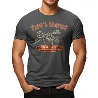RAHMENLOS® T-Shirt zum Vatertag: Papas Service 24 Std. geöffnet