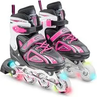 Apollo Inlineskates Größenverstellbare Inliner für Kinder Super Blades LED, Inliner verstellbare Größe, mit leuchtenden LED Wheels