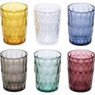 Guzzini VANITY Set aus 6 hohen Bechern Assorted colors