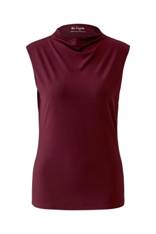 Miss Lagotte - Top mit Wasserfallausschnitt rot - Gr. - 34