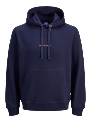 JACK&JONES - JORNORREBRO EMB SWEAT HOOD NOOS ocean cavern - Gr. - XXL