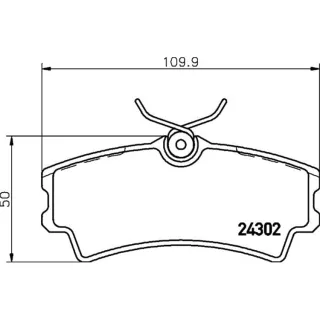 Hella Bremsbel?ge vorne Santana 300 1,6